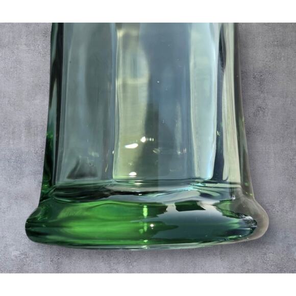 Vtg Coca Cola Glasses Libbey Green Flared 16 Oz Tumblers Heavy 1980s Set of 6 - Picture 5 of 7